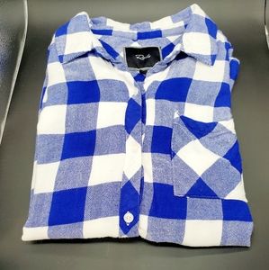 Rails Blue and White Checkered Flannel